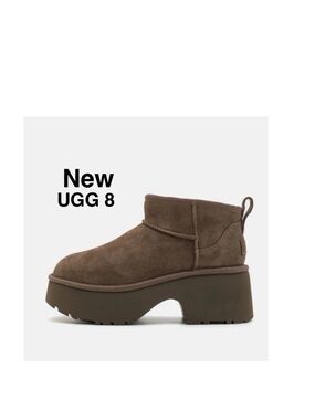 New UGG CLASSIC ULTRA MINI NEW HEIGHTS Women Size 8 Colour: Hickory with tags⭐️